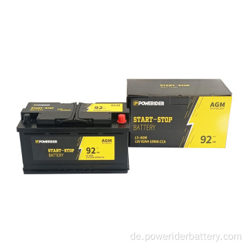 12V 92AH Blei Säure AGM Start Stop Battery